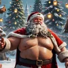 Strong Fat Santa Diamond Painting