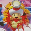 Toad Mario Diamond Painting