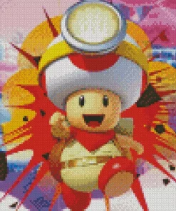 Toad Mario Diamond Painting