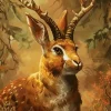 Vintage Jackalope Diamond Painting