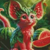 Watermelon Cat Diamond Painting