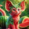 Watermelon Cat Diamond Painting