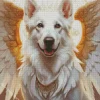 White Dog Angel Pet Diamond Painting