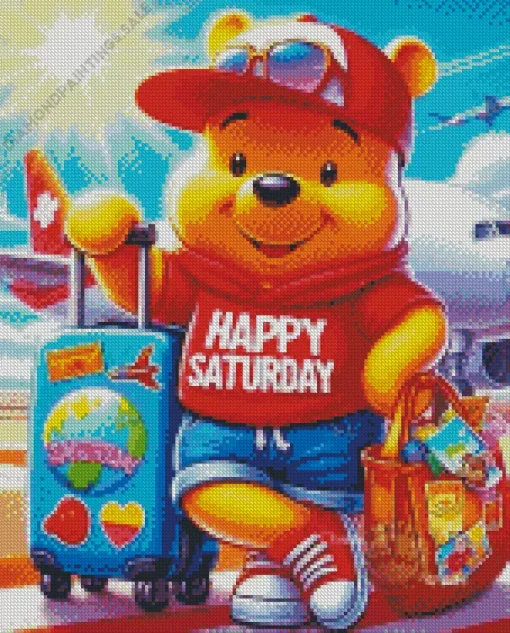 Winnie The Pooh Happy Saturday Diamond Painting