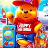 Winnie The Pooh Happy Saturday Diamond Painting