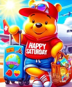 Winnie The Pooh Happy Saturday Diamond Painting