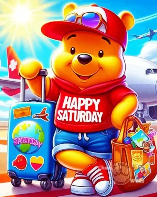Winnie The Pooh Happy Saturday Diamond Painting