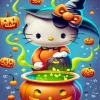 Witch Hello Kitty Diamond Painting