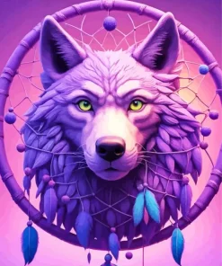 Wolf Dream Catcher Diamond Painting