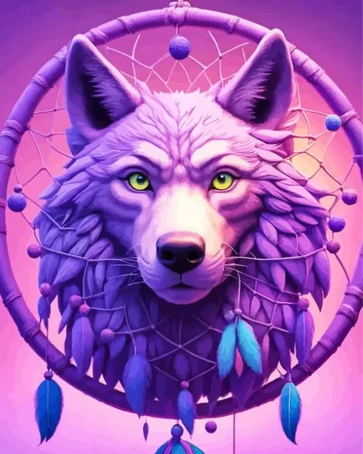 Wolf Dream Catcher Diamond Painting