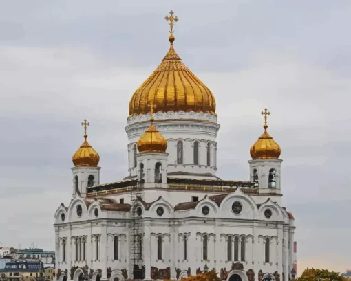 Cathedral of Christ the Saviour In Moscow Diamond Painting