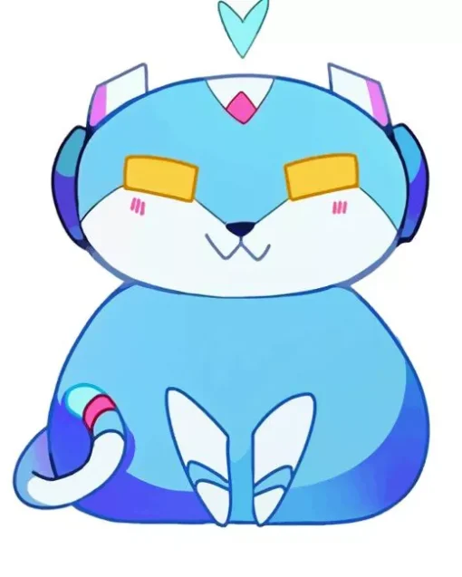 Cute Blue Lion Voltron Art Diamond Painting