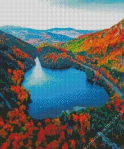 Fall Foliage Adirondack Mountains Diamond Painting