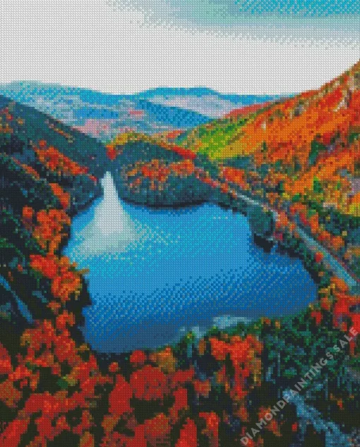 Fall Foliage Adirondack Mountains Diamond Painting