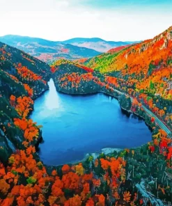 Fall Foliage Adirondack Mountains Diamond Painting