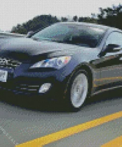 Hyundai Genesis Black Car Diamond Painting
