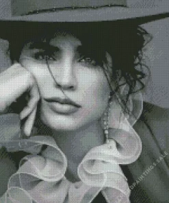 Monochrome Sofia Carson Diamond Painting