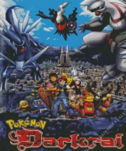 Pokemon The Rise Of Darkrai Poster Diamond Painting