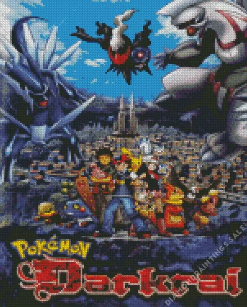 Pokemon The Rise Of Darkrai Poster Diamond Painting