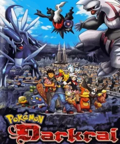 Pokemon The Rise Of Darkrai Poster Diamond Painting