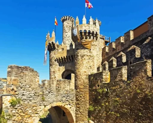 Ponferrada Castle In Spain Diamond Painting