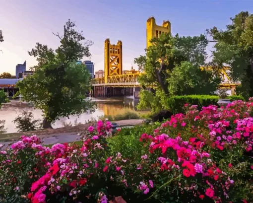 Sacramento City Bridge Diamond Painting