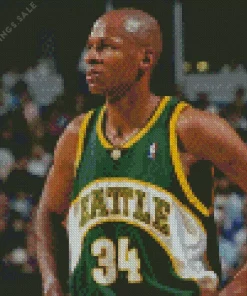 Seattle Supersonics Player Side Profile Diamond Painting