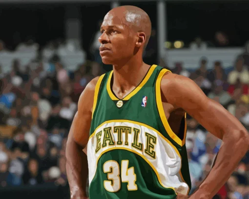 Seattle Supersonics Player Side Profile Diamond Painting