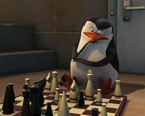 Bird Playing Chess Diamond Painting