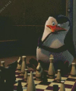 Bird Playing Chess Diamond Painting