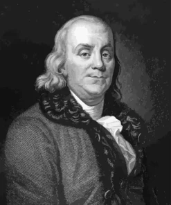 Black And White Ben Franklin Diamond Painting