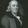 Black And White Ben Franklin Diamond Painting