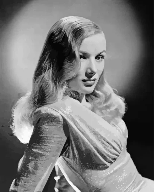 Black And White Veronica Lake Diamond Painting