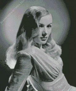 Black And White Veronica Lake Diamond Painting