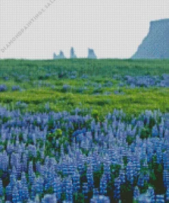 Blue Lupines Field Diamond Painting