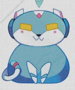 Cute Blue Lion Voltron Art Diamond Painting
