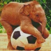 Elephant Animal Playing Sports Diamond Painting