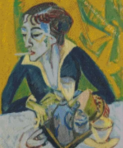 Erna With Cigarette by Ernst Ludwig Kirchner Diamond Painting