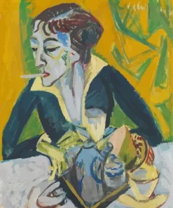 Erna With Cigarette by Ernst Ludwig Kirchner Diamond Painting