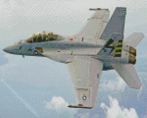 Flying Fa 18 Hornet Fighter Diamond Painting