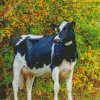 Holstein Cow With Autumn Tree Diamond Painting