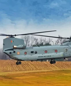 Indian Air Force Chinook Helicopter Diamond Painting