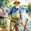 Old Fisherman Diamond Painting