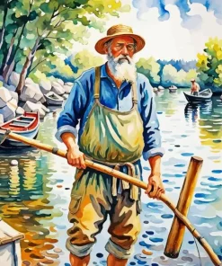 Old Fisherman Diamond Painting