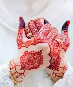 Red Bridal Henna Diamond Painting