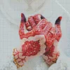 Red Bridal Henna Diamond Painting