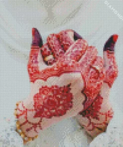 Red Bridal Henna Diamond Painting