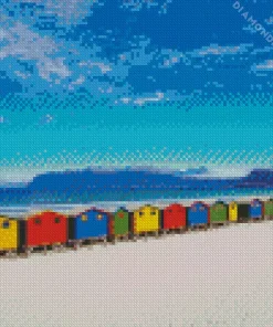 St James Beach Huts Diamond Painting