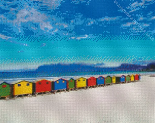 St James Beach Huts Diamond Painting