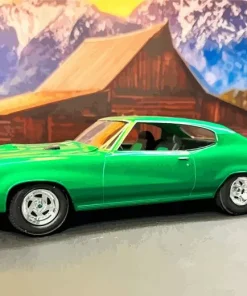 1970 Green Buick Car Diamond Painting